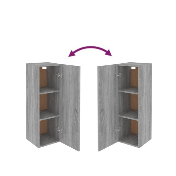 Meubles TV 2 pcs Sonoma gris 30,5x30x90 cm Bois d'ingénierie