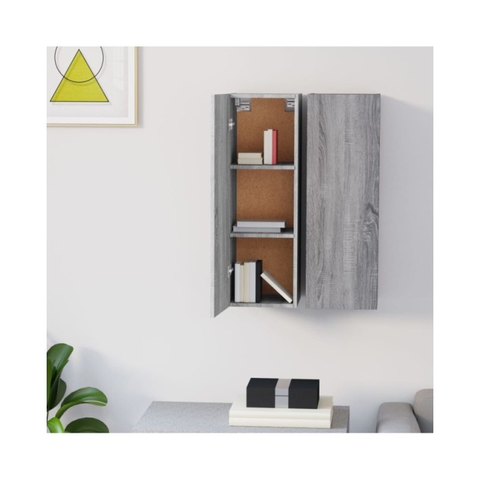 Meubles TV 2 pcs Sonoma gris 30,5x30x90 cm Bois d'ingénierie