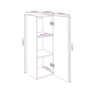 Meubles TV 2 pcs Sonoma gris 30,5x30x90 cm Bois d'ingénierie