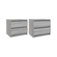Tables de chevet 2 pcs Sonoma gris 50x39x43,5cm Bois ingénierie