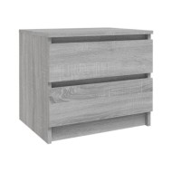 Tables de chevet 2 pcs Sonoma gris 50x39x43,5cm Bois ingénierie