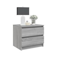 Tables de chevet 2 pcs Sonoma gris 50x39x43,5cm Bois ingénierie