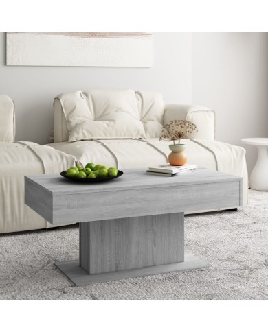 Table basse Sonoma gris 96x50x45 cm Bois d'ingénierie