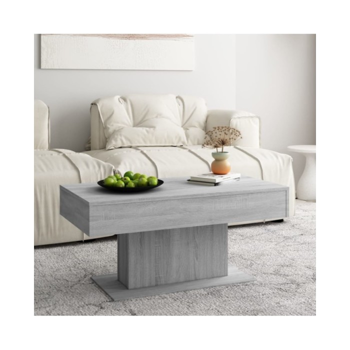 Table basse Sonoma gris 96x50x45 cm Bois d'ingénierie