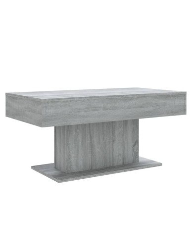 Table basse Sonoma gris 96x50x45 cm Bois d'ingénierie