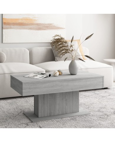 Table basse Sonoma gris 96x50x45 cm Bois d'ingénierie
