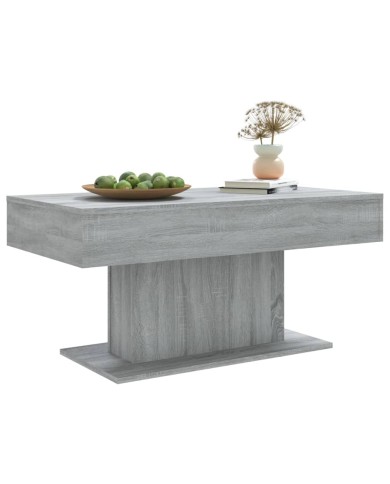 Table basse Sonoma gris 96x50x45 cm Bois d'ingénierie
