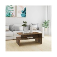 Table basse Chêne fumé 90x60x42,5 cm Bois d'ingénierie