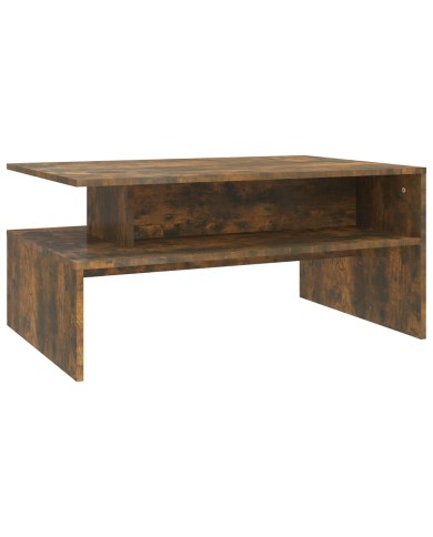 Table basse Chêne fumé 90x60x42,5 cm Bois d'ingénierie