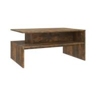 Table basse Chêne fumé 90x60x42,5 cm Bois d'ingénierie