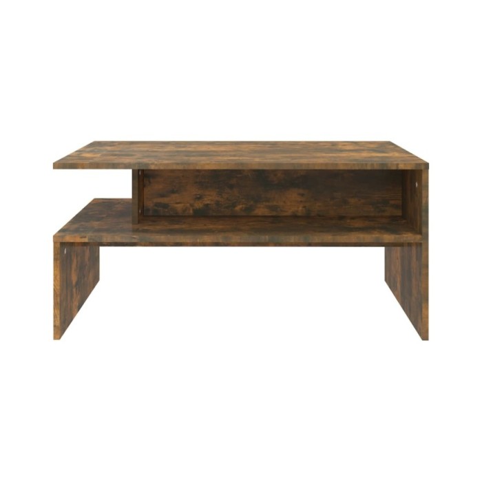 Table basse Chêne fumé 90x60x42,5 cm Bois d'ingénierie