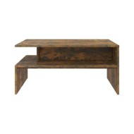 Table basse Chêne fumé 90x60x42,5 cm Bois d'ingénierie
