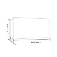 Meubles TV suspendus Chêne marron 3 pcs 60x30x30 cm Bois