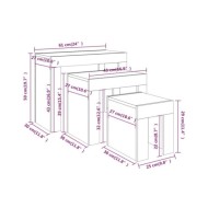 Tables basses gigognes 3 pcs Sonoma gris Bois d'ingénierie