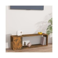 Meuble TV Chêne fumé 100x24x32 cm Bois d'ingénierie