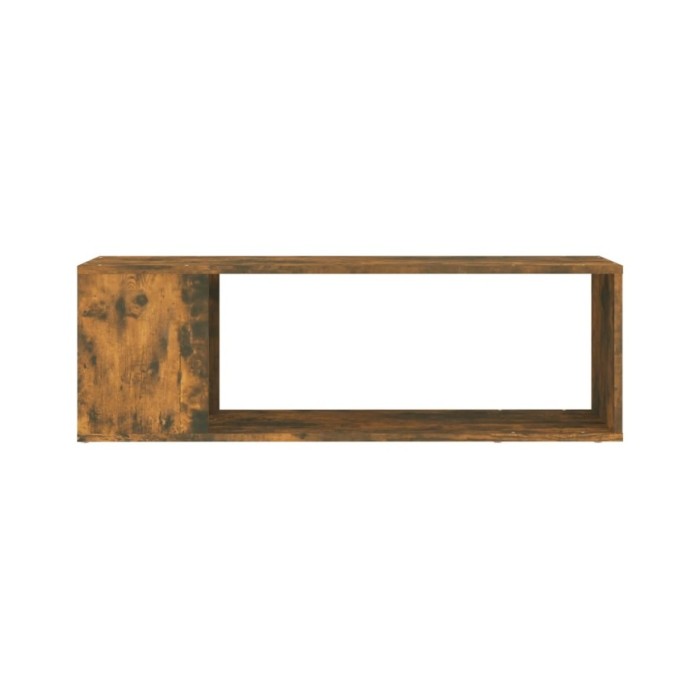 Meuble TV Chêne fumé 100x24x32 cm Bois d'ingénierie