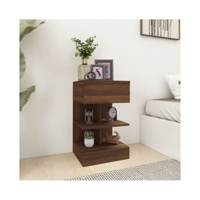 Table de chevet Chêne marron 40x35x65 cm Bois d'ingénierie