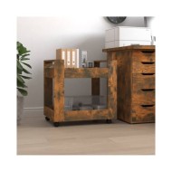 Chariot de bureau Chêne fumé 60x45x60 cm Bois d'ingénierie