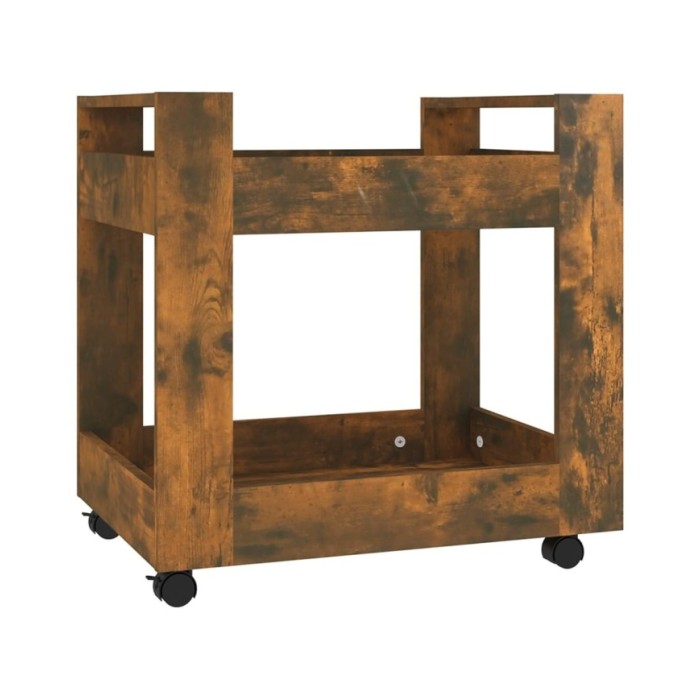 Chariot de bureau Chêne fumé 60x45x60 cm Bois d'ingénierie