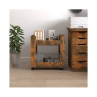 Chariot de bureau Chêne fumé 60x45x60 cm Bois d'ingénierie