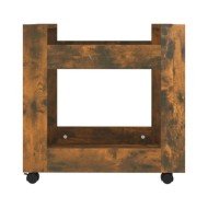 Chariot de bureau Chêne fumé 60x45x60 cm Bois d'ingénierie