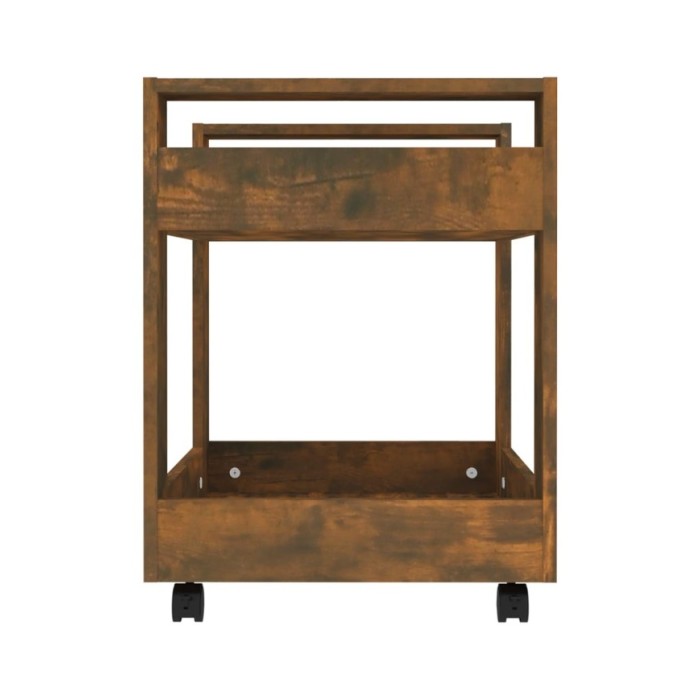 Chariot de bureau Chêne fumé 60x45x60 cm Bois d'ingénierie