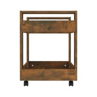 Chariot de bureau Chêne fumé 60x45x60 cm Bois d'ingénierie