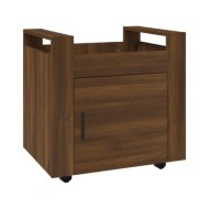 Chariot de bureau Chêne marron 60x45x60 cm Bois d'ingénierie