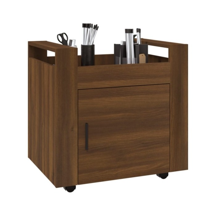 Chariot de bureau Chêne marron 60x45x60 cm Bois d'ingénierie