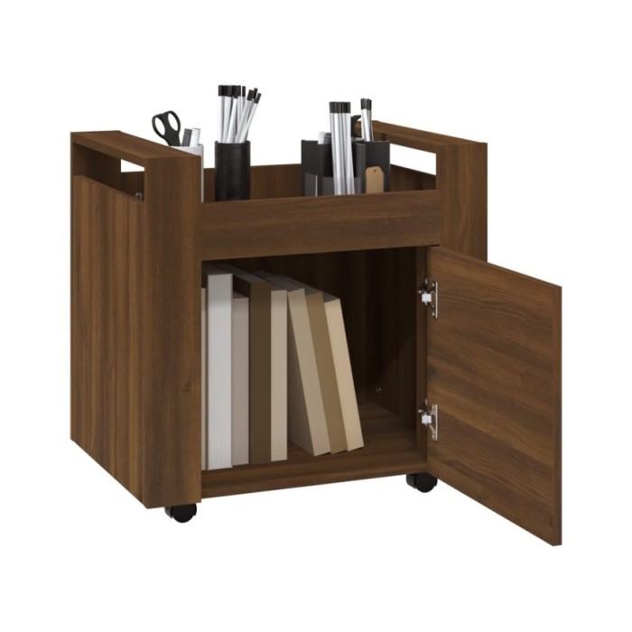 Chariot de bureau Chêne marron 60x45x60 cm Bois d'ingénierie