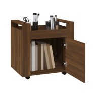 Chariot de bureau Chêne marron 60x45x60 cm Bois d'ingénierie