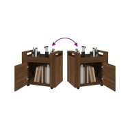 Chariot de bureau Chêne marron 60x45x60 cm Bois d'ingénierie