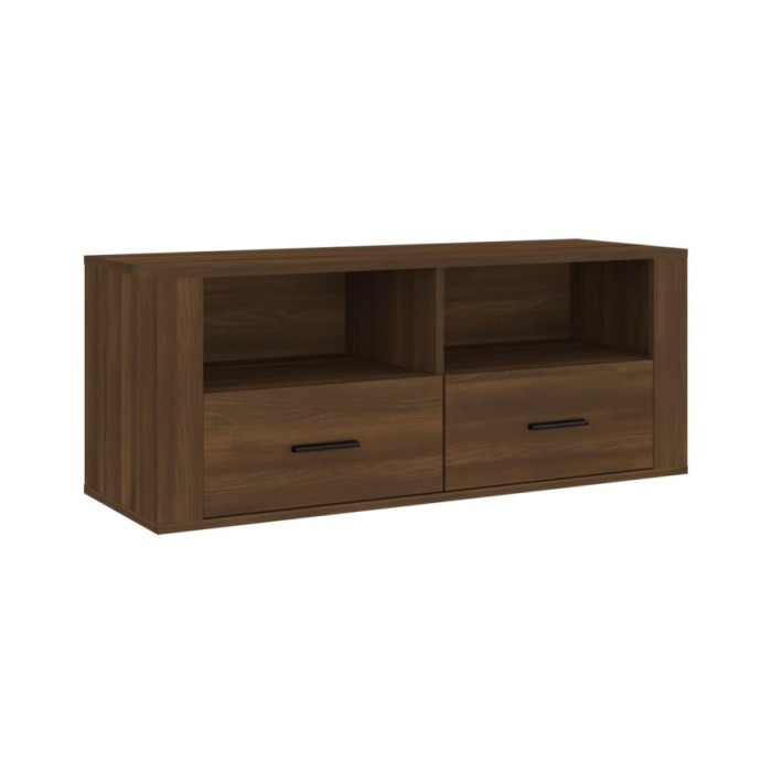 Meuble TV Chêne marron 100x35x40 cm Bois d'ingénierie
