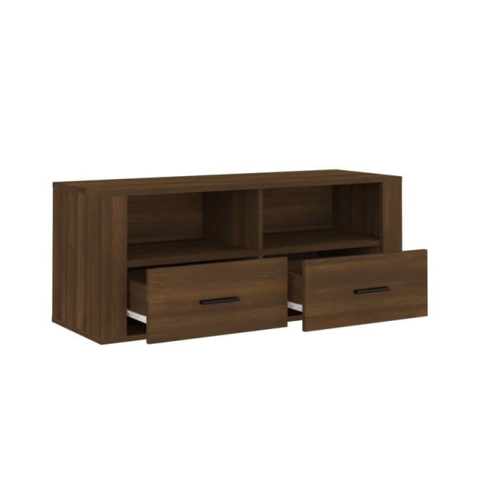Meuble TV Chêne marron 100x35x40 cm Bois d'ingénierie