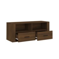 Meuble TV Chêne marron 100x35x40 cm Bois d'ingénierie