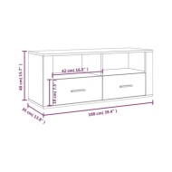Meuble TV Chêne marron 100x35x40 cm Bois d'ingénierie