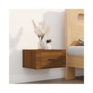 Tables de chevet murales 2 pcs Chêne marron 50x36x25 cm