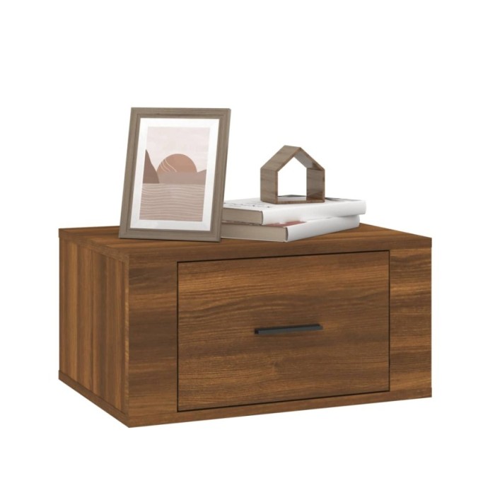 Tables de chevet murales 2 pcs Chêne marron 50x36x25 cm