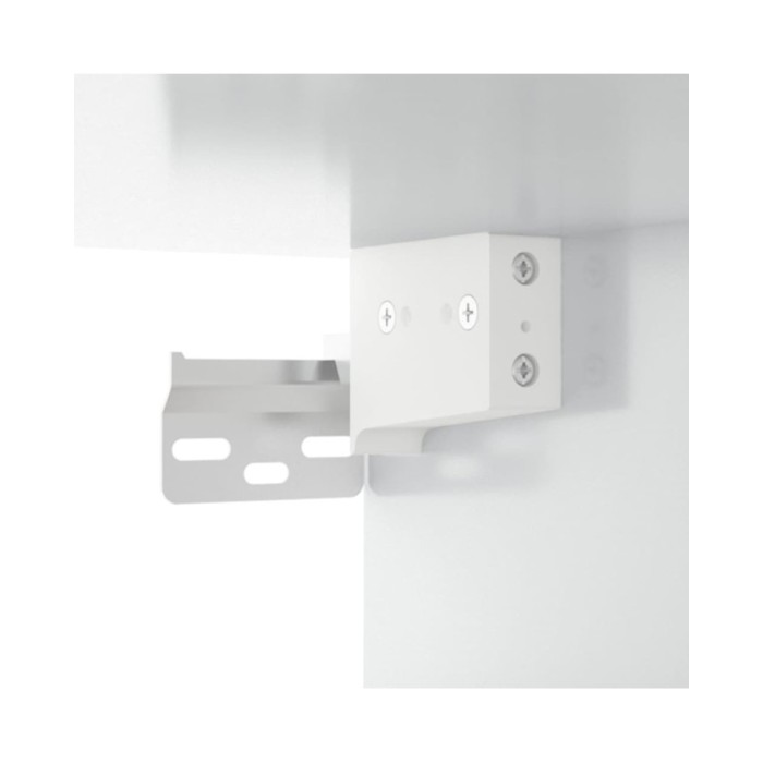Tables de chevet murales 2 pcs Blanc brillant 50x36x40 cm