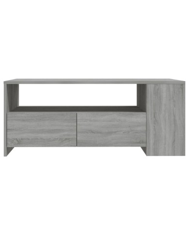 Table basse Sonoma gris 102x55x42 cm Bois d'ingénierie