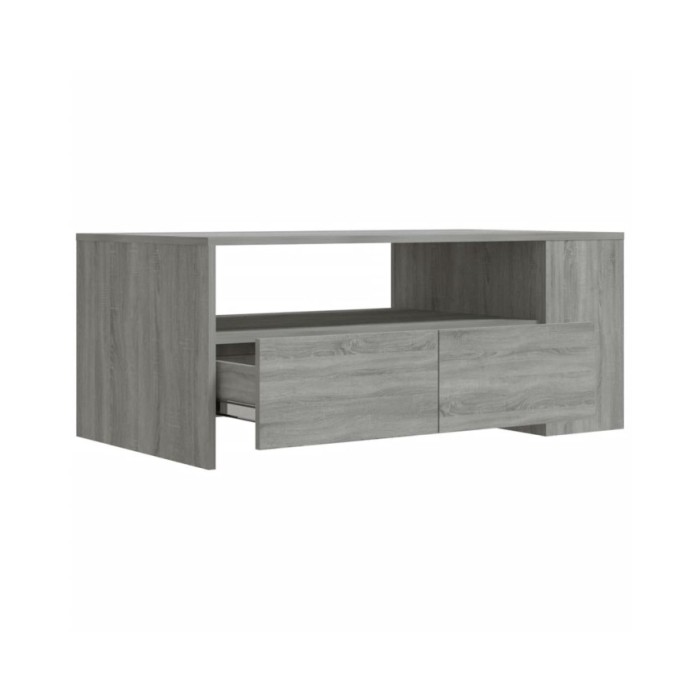 Table basse Sonoma gris 102x55x42 cm Bois d'ingénierie