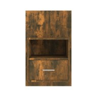 Tables de chevet murales 2 pcs Chêne fumé Bois d'ingénierie