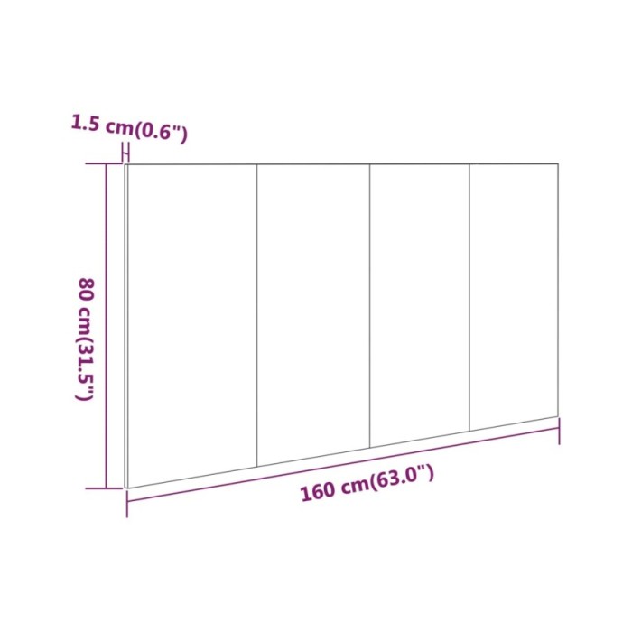 Tête de lit Chêne marron 160x1,5x80 cm Bois d'ingénierie