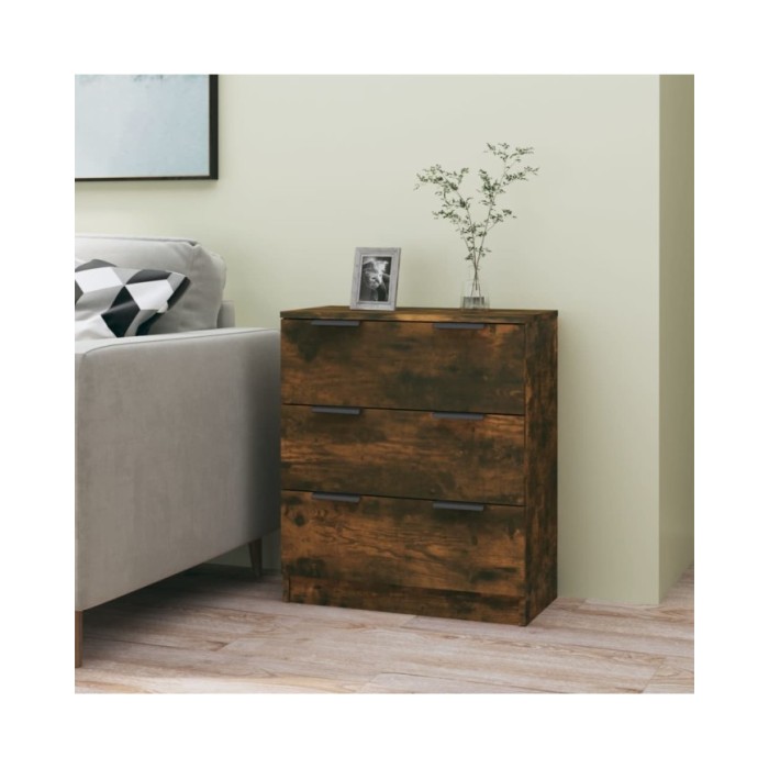 Buffet Chêne fumé 60x30x70 cm Bois d'ingénierie