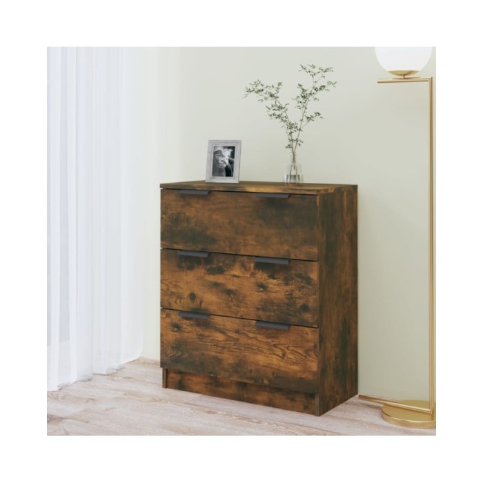 Buffet Chêne fumé 60x30x70 cm Bois d'ingénierie