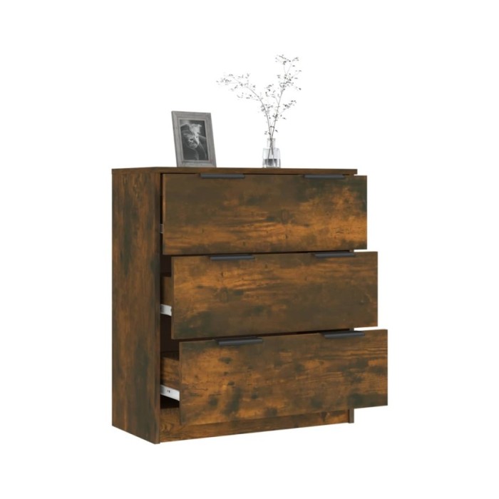 Buffet Chêne fumé 60x30x70 cm Bois d'ingénierie