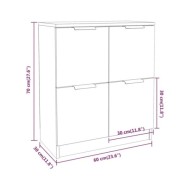 Buffet Sonoma gris 60x30x70 cm Bois d'ingénierie