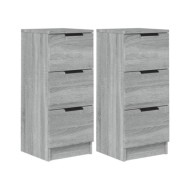 Buffets 2 pcs Sonoma gris 30x30x70 cm Bois d'ingénierie