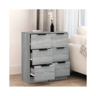 Buffets 2 pcs Sonoma gris 30x30x70 cm Bois d'ingénierie