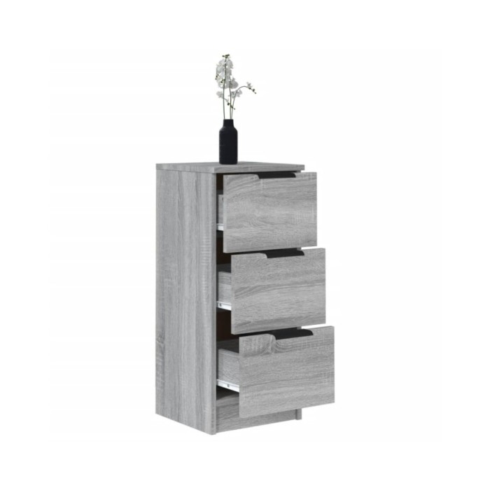 Buffets 2 pcs Sonoma gris 30x30x70 cm Bois d'ingénierie